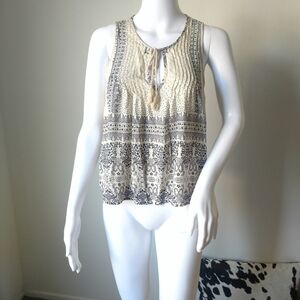 Forever 21 cropped boho tank top blouse siz